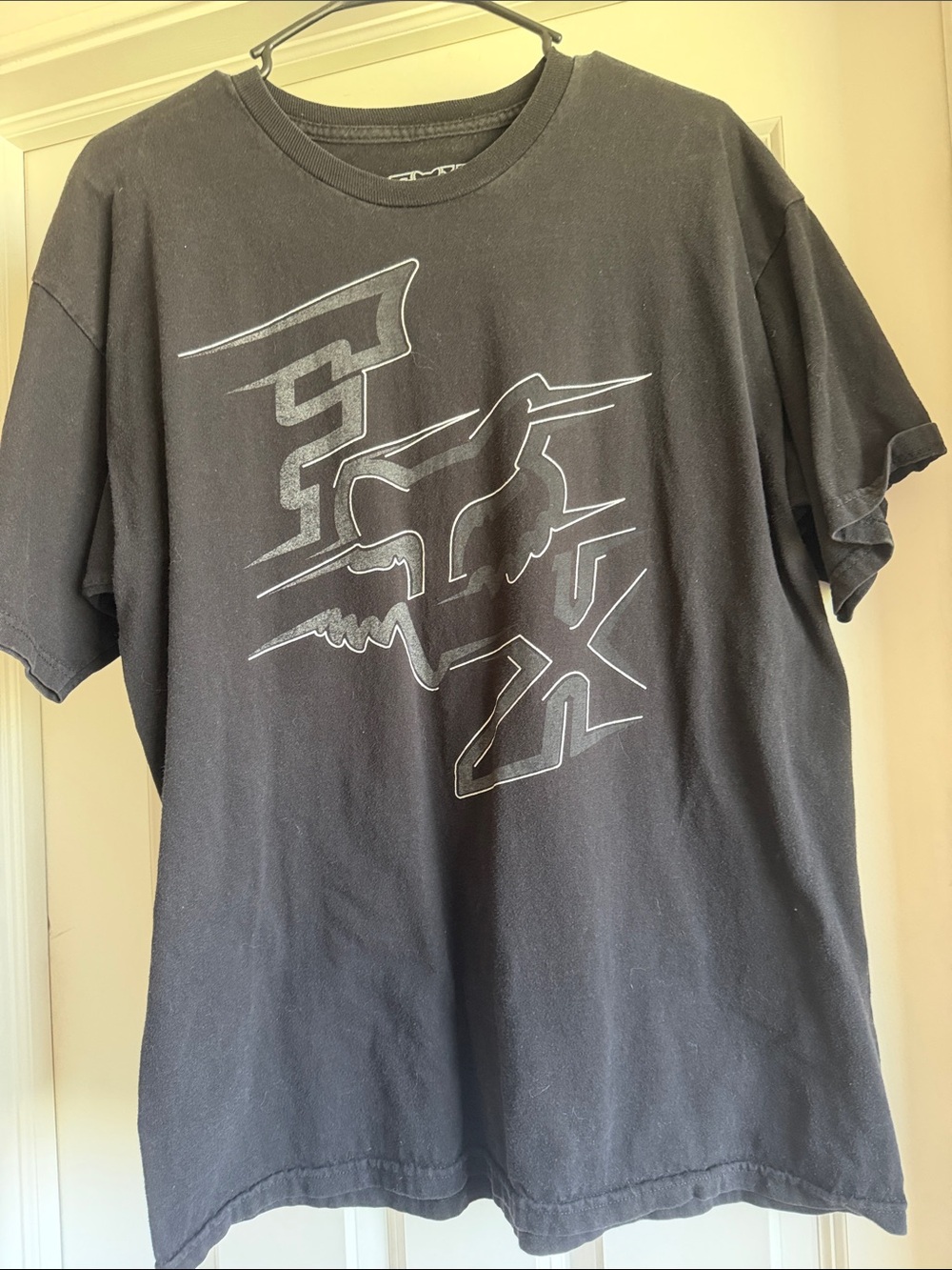 Fox Black T-Shirt with Graphic Logo